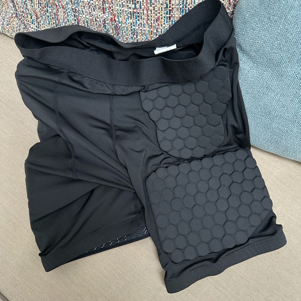 Black Padded Sports Shorts